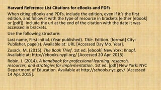 Harvard Rference Style Edition Example Harvard referencing style | PDF