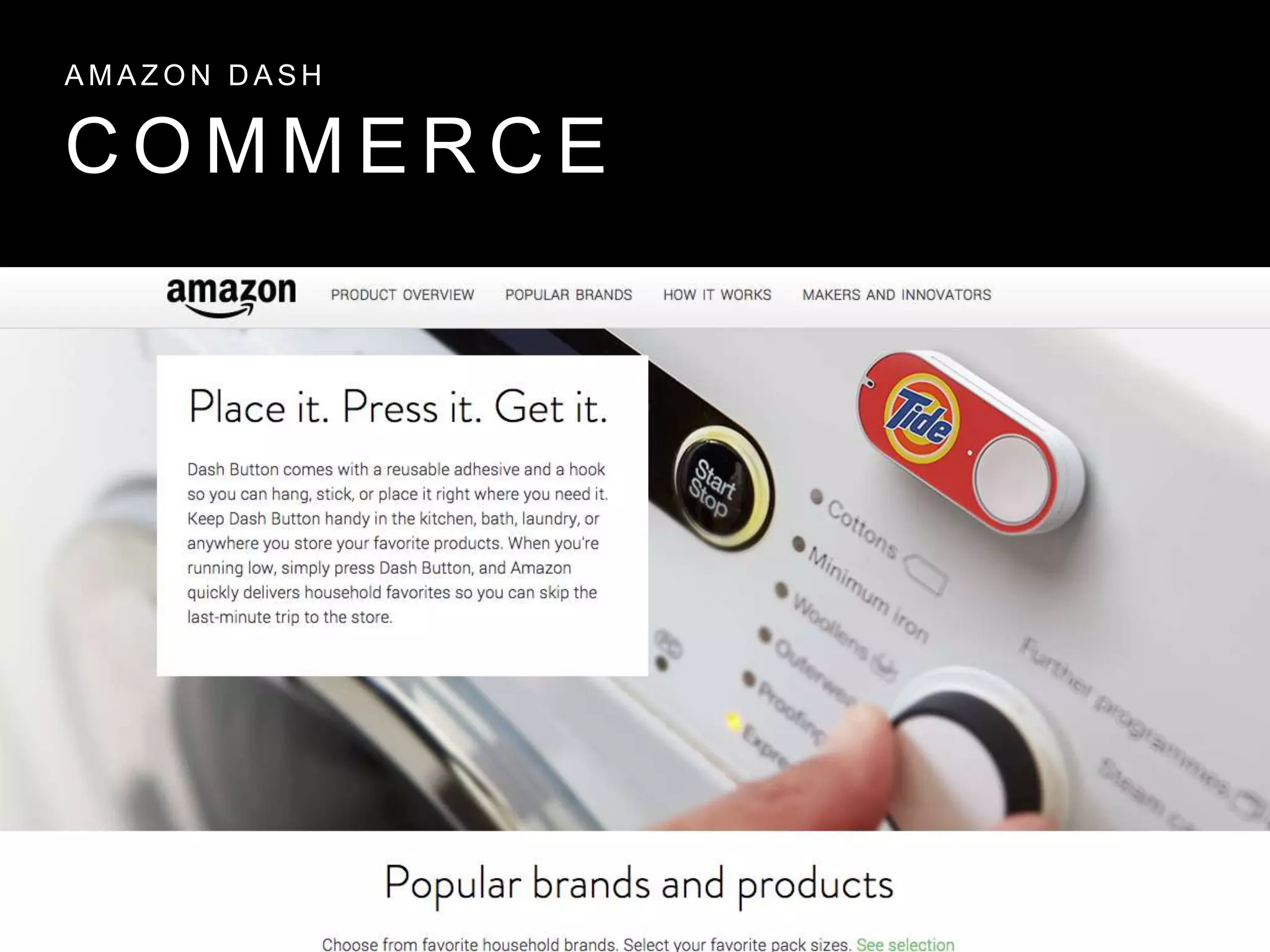 C O M M E R C E
A M A Z O N D A S H
 