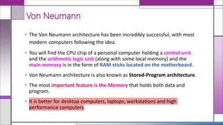 Harvard vs Von Neumann Architecture | PPTX