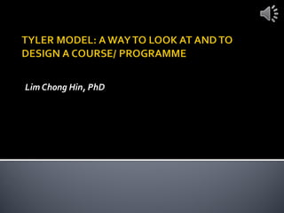 Lim Chong Hin, PhD
 