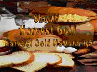 Should Harvest Gold  Harvest Gold Nationally? 