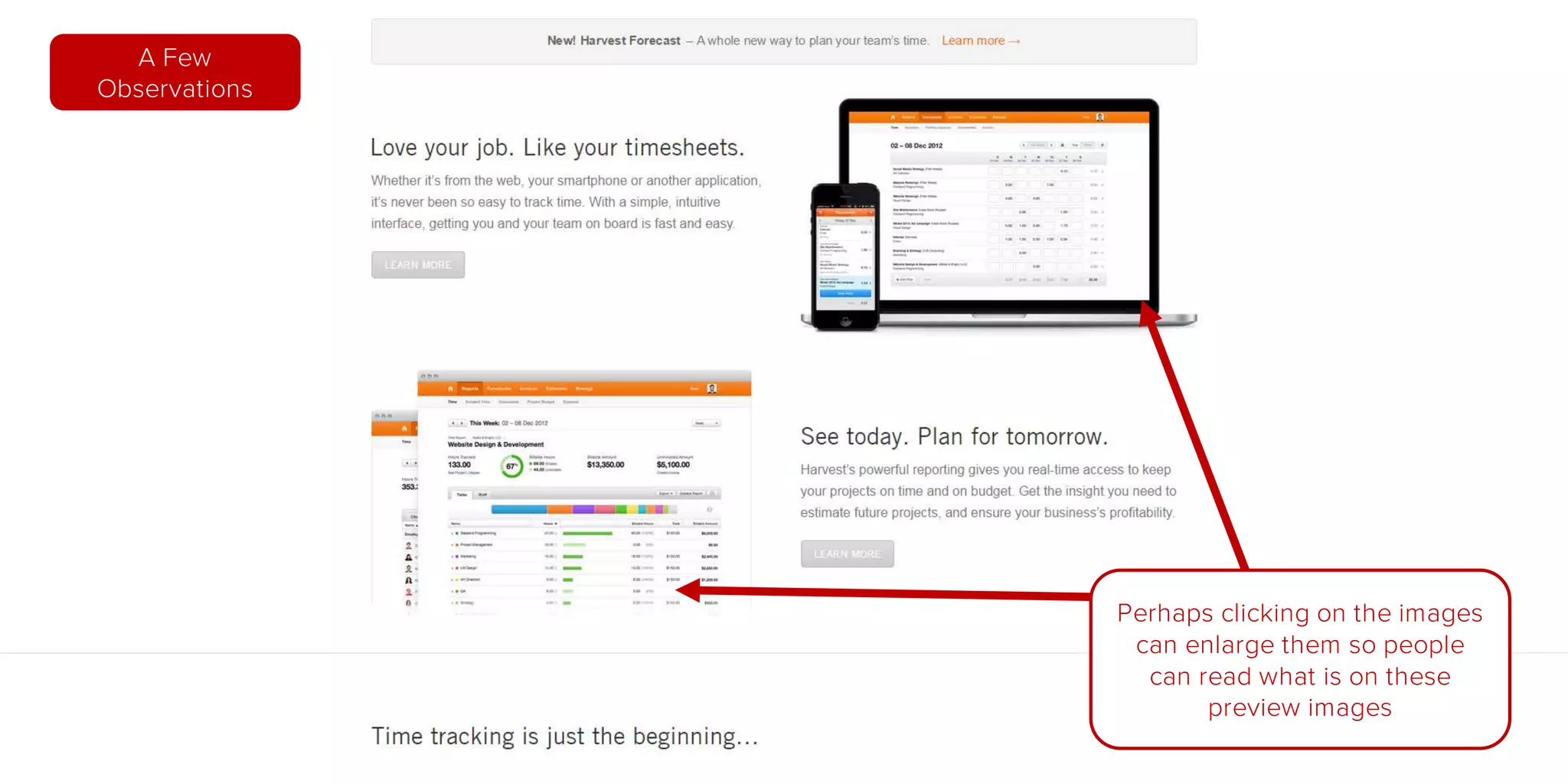 A Few
Observations
Perhaps clicking on the images
can enlarge them so people
can read what is on these
preview images
 