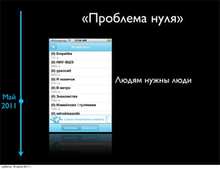 «Проблема нуля»



                               Людям нужны люди
Май
2011




суббота, 16 июля 2011 г.
 