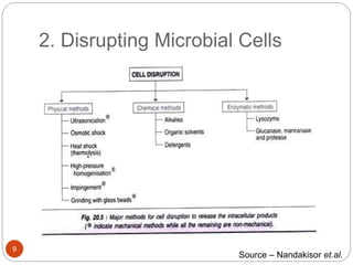 2. Disrupting Microbial Cells
9
Source – Nandakisor et.al.
 