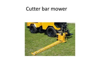 Cutter bar mower/reaper
 