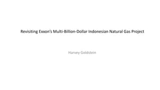 Revisiting Exxon’s Multi-Billion-Dollar Indonesian Natural Gas Project
Harvey Goldstein
 