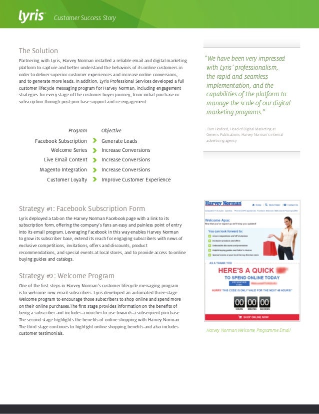 Harvey Norman Customer Success Showcase by Lyris AU