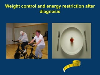 Weight control and energy restriction after
                diagnosis
 