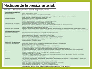 Medición de la presión arterial.
Farreras/Rozman. Medicina interna. XVII edición. Editorial Elseiver. Barcelona, España. Año 2012.
 