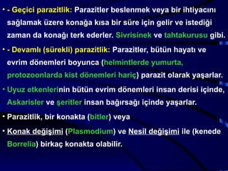 parazitolojiye-giriş- (fazlası için www.tipfakultesi.org ) | PPT