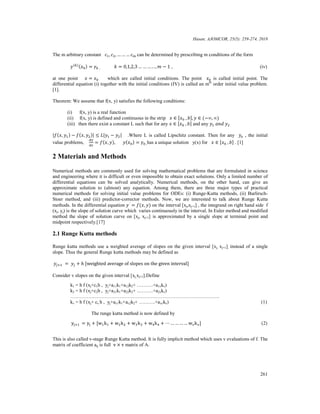 Numerical comaprison of various order explicit runge kutta methods with ...
