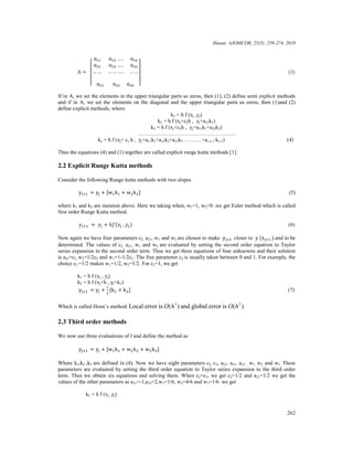 Numerical comaprison of various order explicit runge kutta methods with ...