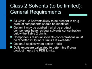 What is Residual solvent and its identification | PPT