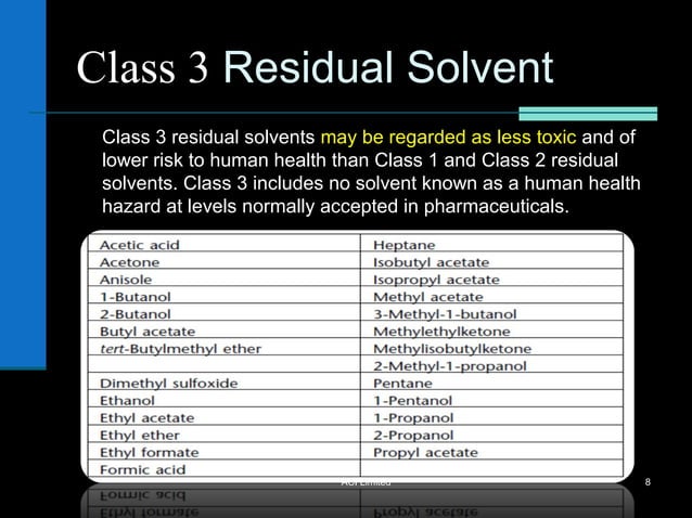 What is Residual solvent and its identification