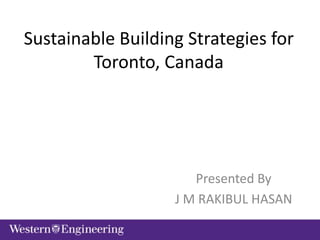 Sustainable Building Strategies for Toronto | PPTX