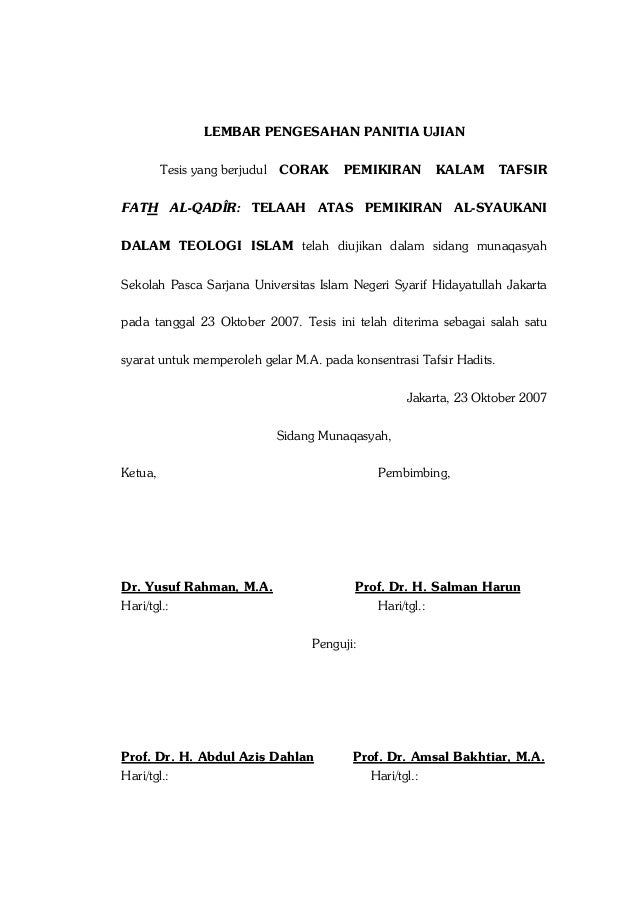 Hasani Ahmad S, Corak pemikiran kalam tafsir fath al-qadir 