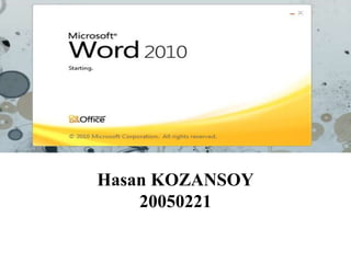 Microsoft Word


Hasan KOZANSOY
    20050221
 