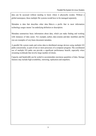 PARALLEL FILE SYSTEM FOR LINUX CLUSTERS | PDF