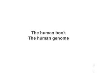 The human book
The human genome
 