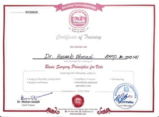 Haseeb ahmad training certificates | PDF