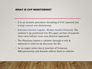 HASEEN central venous catheter and it's monitoring.pptx