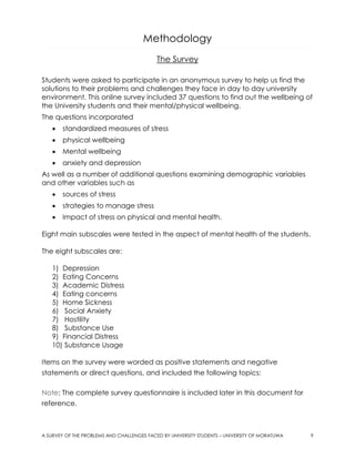 A SURVEY OF THE PROBLEMS AND CHALLENGES FACED BY UNIVERSITY STUDENTS ...