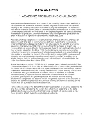 A SURVEY OF THE PROBLEMS AND CHALLENGES FACED BY UNIVERSITY STUDENTS ...