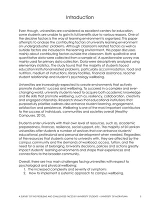 A SURVEY OF THE PROBLEMS AND CHALLENGES FACED BY UNIVERSITY STUDENTS ...