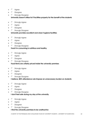 A SURVEY OF THE PROBLEMS AND CHALLENGES FACED BY UNIVERSITY STUDENTS ...