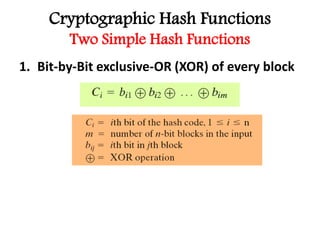 Cryptographic Hash Functions message auhentication | PDF