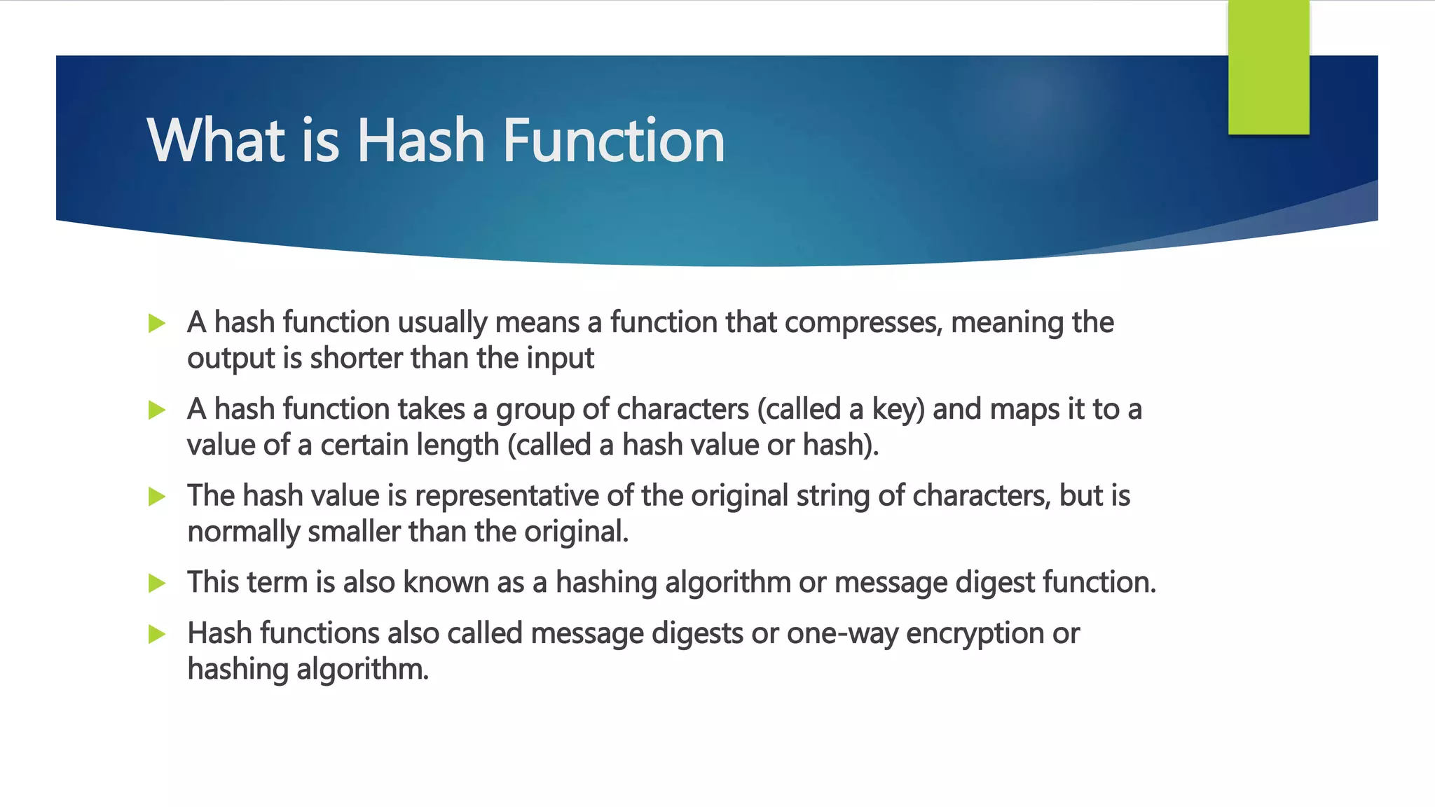 Hash function | PPTX
