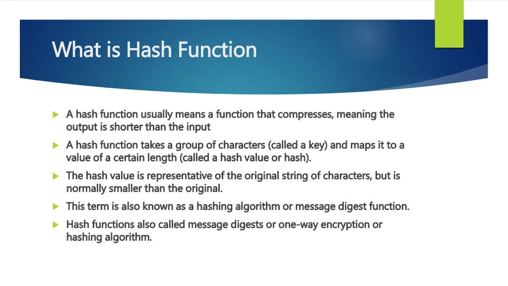 hash function hash function
