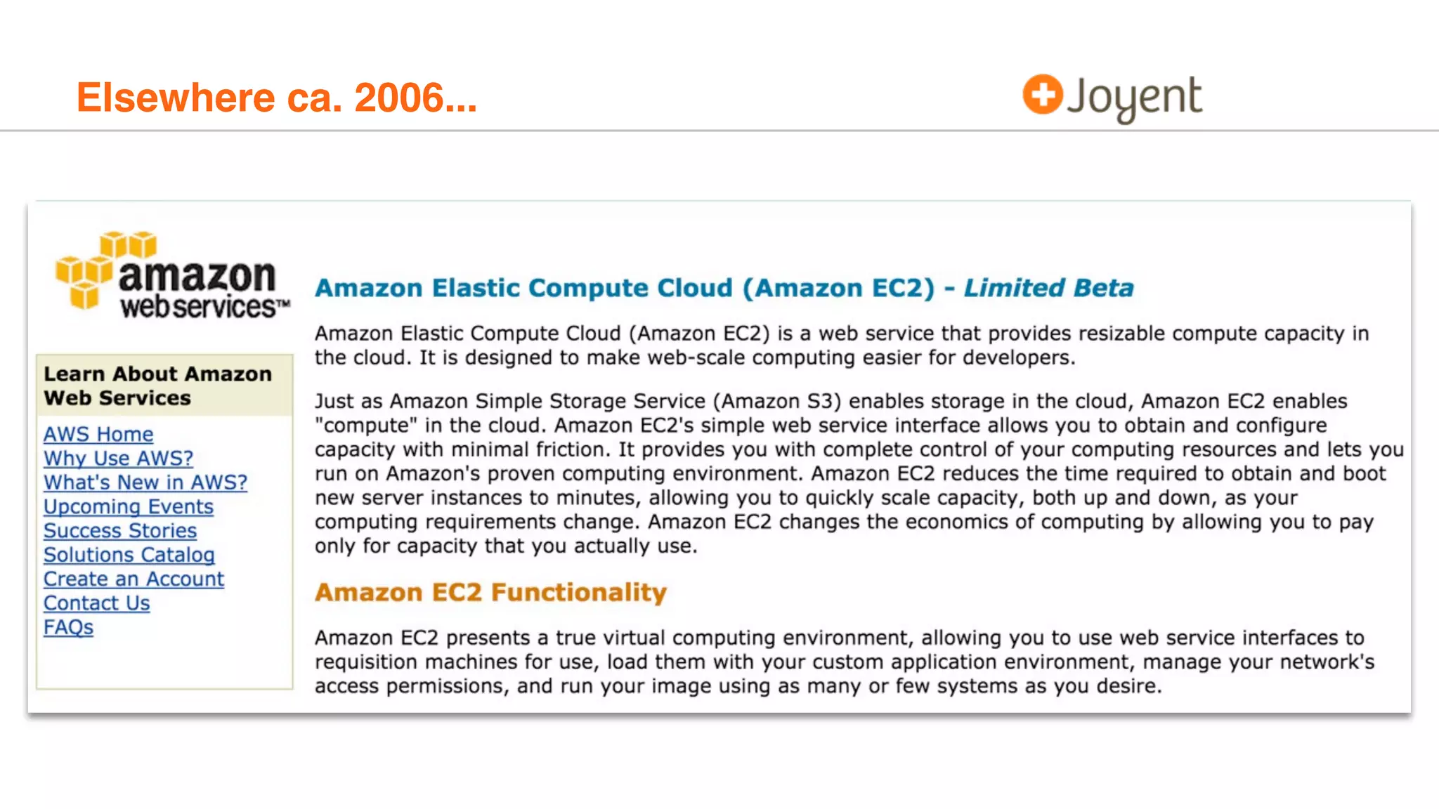 Elsewhere ca. 2006...
 