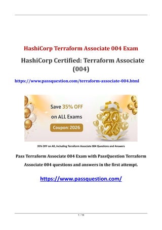 Comprehensive Guide to Passing HashiCorp Terraform Associate 004 Exam | PDF