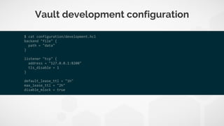 HashiCorp's Vault - The Examples | PDF