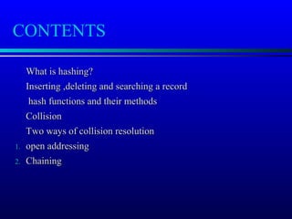 Hashing in DS | PPT