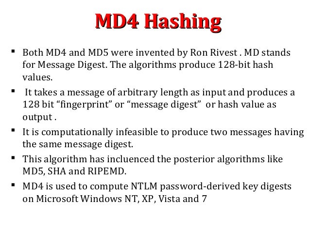 Md4 Hashing Algorithm – Hashing Algorithm – EWXOU