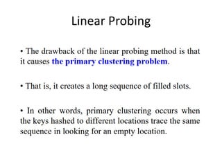 Linear Probing
 