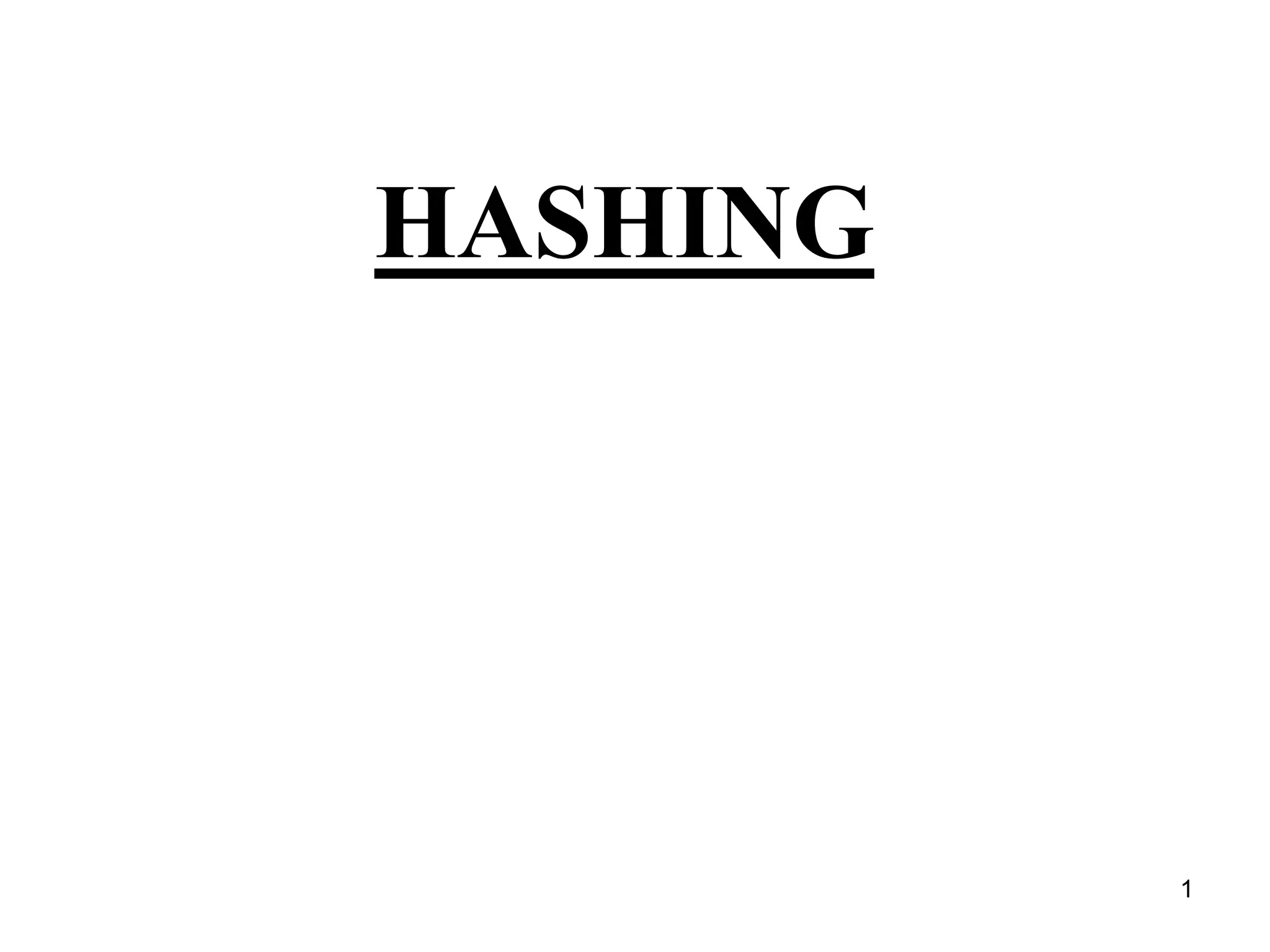 Hashing in Data Structure and analysis of Algorithms | PPT