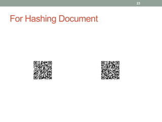 For Hashing Document
23
 