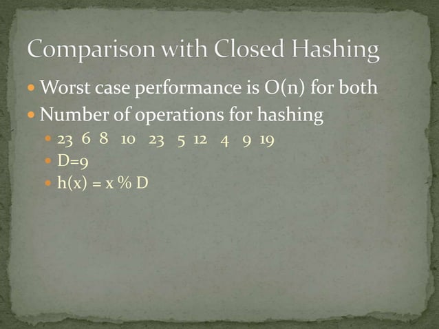 Hashing in datastructure | PPTX