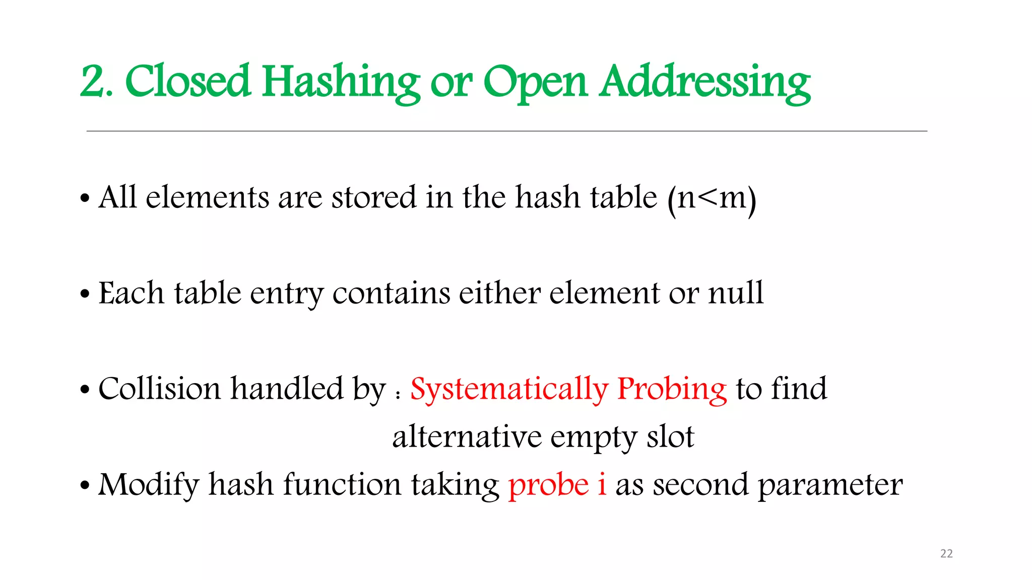Data Structures- Hashing | PPTX | Databases | Computer Software and ...