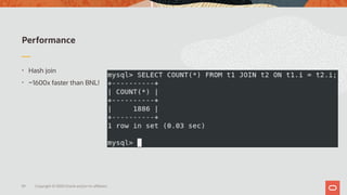 Hash join in MySQL 8 | PDF