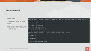 Hash join in MySQL 8 | PDF