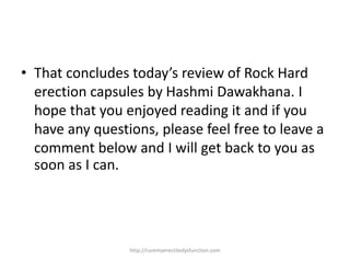 Hashmi dawakhana hard rock review PPTX