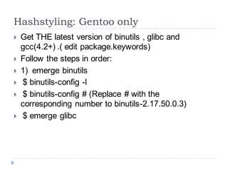 Hashstyling &Prelinks