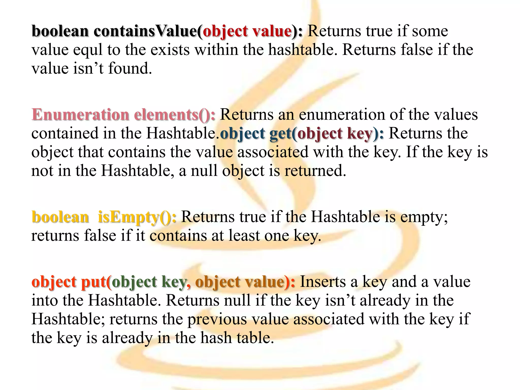 Hash table in java | PPTX
