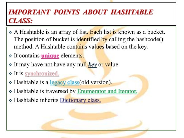 Hash table in java | PPTX