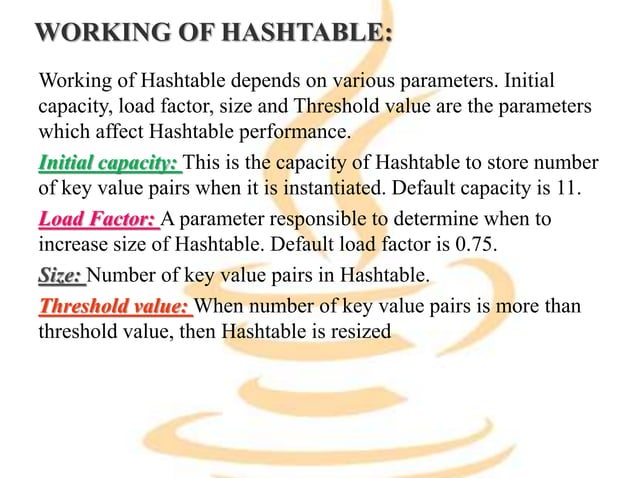 Hash table in java | PPTX