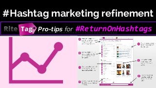 #Hashtag marketing refinement
Pro-tips for

#ReturnOnHashtags

 